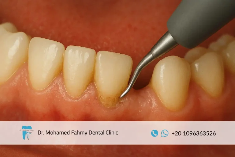 تنظيف الاسنان من الجير